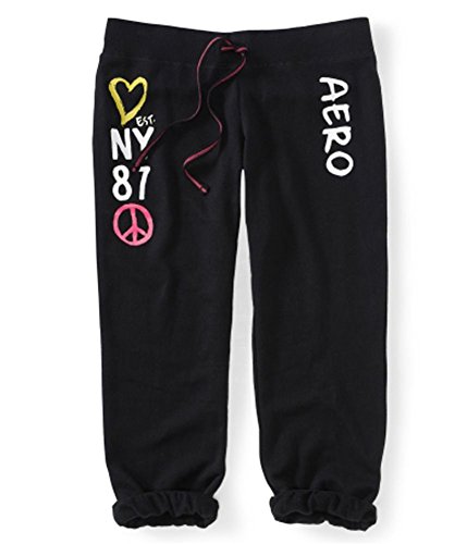 Aeropostale Womens Slim Cinchri Glitter Dorm Pajama Lounge Pants 001 S/26