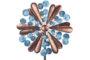 MUMTOP Outdoor Wind Spinner - 52 Inch Metal Wind Spinner Lawn Spinner, Kinetic Sculpture Wind Spinners for Yard and Garden