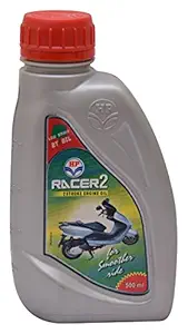 HP Lubricants Racer 2T Oil 45-65 Synthetic Engine Oil for 2 Stroke Bikes (500 ml)