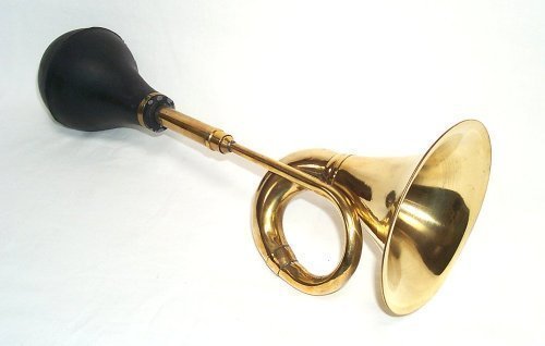 Preisvergleich Produktbild Große Oldtimer Hupe, Nostalgie Hupe, Ballhupe, Tröte, Messing poliert