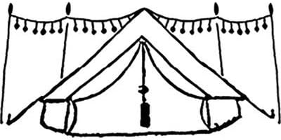 1 inch Bell Tent rubber stamp - 6561