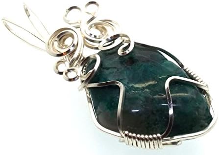 Quantum Quattro Gemstone Silver Plated Wire Wrapped Pendant
