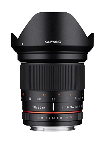 Samyang F1.8 AE 20 mm Manual Focus Lens for Nikon - Black