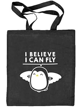 Lustiger natur Jutebeutel Stoffbeutel I Believe I Can Fly
