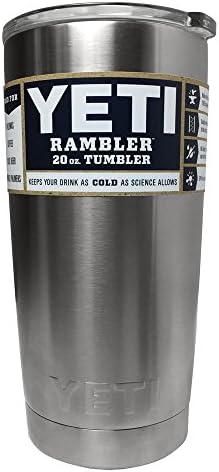 Yeti Coolers Rambler Tumbler, Silver, 20 oz. by yeti tumbler