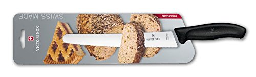 Victorinox Brot- und Konditorenmesser, Wellenschliff, Schwarz, 22 cm - 2