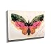 Produktbild Nerdinger Bierstadt - Butterfly - Kunstdruck auf Leinwand (75x50 cm) zum Verschönern Ihrer Wohnung. Verschiedene Formate auf Echtholzrahmen. Höchste Qualität.