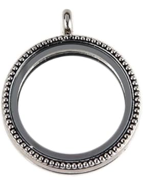 Andante Silber Kettenanhänger für FLOATING CHARMS Schwebende Medaillons + Organzasäckchen