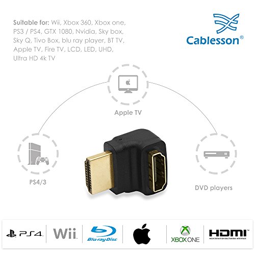 HDMI Winkel 270 Grad – Abgang nach oben, vergoldete Kontakte, Miniausführung - 3