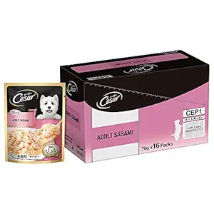 Cesar Adult Wet Dog Food (Gourmet Meal), Sasami, 16 Pouches (16x70g)