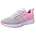 Produktbild VJGOAL Damen Freizeitschuhe, Damen Mädchen Soft Breath Laufende Leichte Turnschuhe Turnschuhe Casual Yoga Sport Flache Schnürschuhe (Grau, 38 EU)