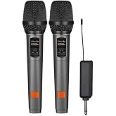Coverzone UHF Kablosuz El Mikrofonu ve Alıcı Seti 250&ndash;290MHz Bluetoothsuz Sistem 50m &Ccedil;ekim Mesafesi Şarjlı Pilli AUX MIX &Ccedil;ıkı