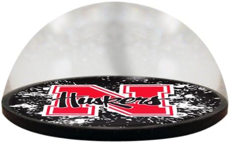 NCAA Nebraska University Cornhuskers logo in 2" crystal magnetized paperweight with Colored Window Gift Box