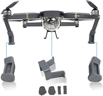 DJI Mavic Pro Landing Gear Height Extender Skid Gear Legs Holder Mount Protective Set (Grey)