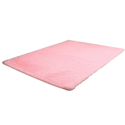 Preisvergleich Produktbild Sky Teppichen weichen Teppich Premiumqualität Teppich Bereich Esszimmer Schlafzimmer Teppich Teppich seidigen Teppich Wickelunterlage 80 x 120 cm Rosa