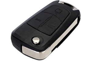 JURMANN Carcasa para llave de Opel con mando a distancia, plegable, 3 botones, KS02, Astra H, Corsa D, Meriva, Signum, Vectra C, Zafira B