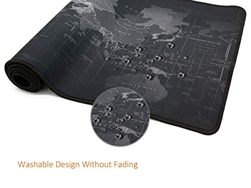 halomy Gaming Mouse Pad - 31 5  x11 8  x0 08  gran escritorio mapa del mundo rat  n Pad con antideslizante Base de goma natural  tela de tejido de doble superficie dise  o - Ajustado y ajuste suave del  cualquier rat  n  teclado y port  til