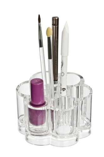 WENKO 20988100 Lippenstift Organizer Femme – rund, Kunststoff – Acryl, 9 x 6 x 9 cm, Transparent - 3
