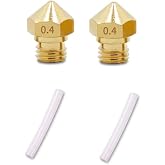 2 adet MK10 M7 Ekstruder Noz&uuml;l&uuml; 0,4 mm ve 2 adet PTFE T&uuml;p kiti, Wanhao FlashForge Creator Pro 2 QIDI Teknolojisi vb. i&ccedil;in 3D 