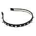 SODIAL(R) New Fashion Faux Leather Headband Spike Rivets Studded Band Party Punk Hair Band Hair clips Clip Hot (Black)