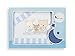 INTERBABY 04100-11 Bed Linen Set for Cradle - Love, Pack of 3, Blue