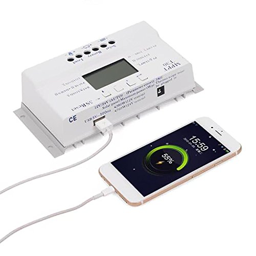 Solar-Panel-Regler Lcd 30a 12v MPPT Laderegler Dreimalige & USB - 4