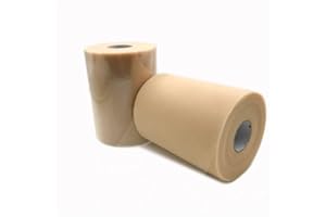 CAIIBTNTGB (2 Pièces)91m*15cm TUTU Tulle rouleau pour la décoration de mariage fournitures rouleau tissu bobine Tulle Tutu robe bricolage organza bébé douche fête fournitures (Beige)