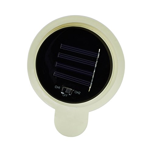 Relaxdays Solarleuchte im Einmachglas, Solar Glas mit 2 LED, Wasserdicht, Farbwechsel, Satiniertes Glas, 1 L, HBT: 16 x 10 x 11 cm, blau / orange - 4