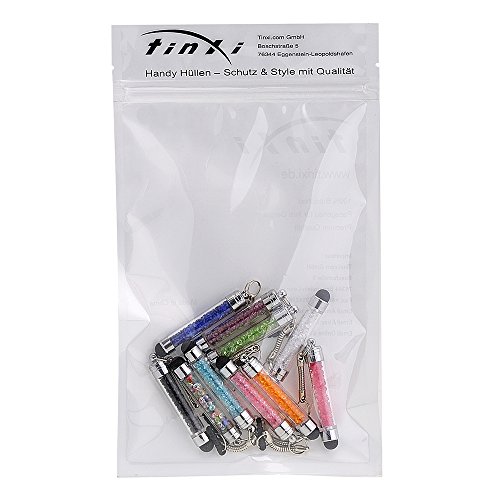 tinxi® 10 universal Stylus Stift Touch Pen Eingabestift mit 3.5mm Staubschutz in verschiedenen Farben für alle Geräte mit kapazitiven Touchscreen Smartphone Handy PDA Tablet PC - 2