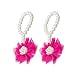 Imported Cute Pearl Chiffon Barefoot Infnat Toddler Flower Beach Sandals Rose Red RS.275.00