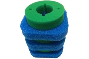 LTWHOME Compatible Excellent Grossier Mousseux Filtration Tapis Convient pour OASE FILTOCLEAR 3000 6000 11000 15000 (3 Excellent et 3 Grossier)