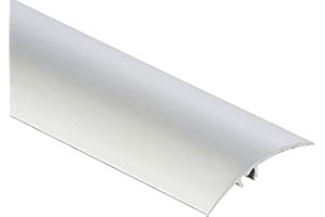 Cezar Aluminium Carpet Cover Door Threshold Trim 40mm - Silver - Transition Strip Push-In Fix, 0.93m Length TMW Profiles (930x40mm)
