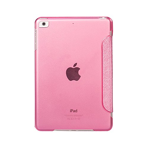 Ultra Dünn PU Leder Schutz Hülle für Apple iPad 6 / iPad Air 2 Tablet – Yihya Smart Cover Klappbar Ledertasche mit Auto Sleep / Wake Funktion Flip Case Schutzhülle + Displayschutzfolie + Stift – Rose - 2