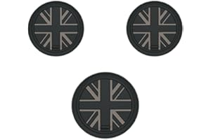 YSWOMOSKD For Mini Cooper R55 R56 R57 Cup Holder Silicone Pad Mini R55 R56 R57 Car Cup Coaster, 3PCS Non-Slip Mat Coaster(Black Flag)