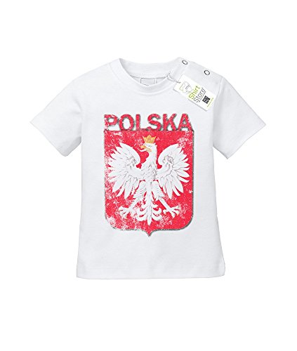 POLSKA VINTAGE – POLEN – BABY – WEISS – T-SHIRT by Jayess-Baby Gr. 80/86