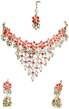 Jewellery Set Bollywood Sari Necklace, Earrings and Tika SH360