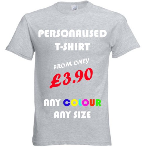 Custom Printed T-shirts (FRONT & BACK), Personalised By You! Great Gift!