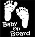 Produktbild LeSo © Baby on Board Auto Aufkleber Car Sticker Fussabdrücke weiß S045