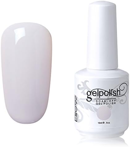 Elite99 Gel Nail Polish Soak Off UV LED Gel Nail Varnish Manicure Lacquer 15ml Clear White (1357)