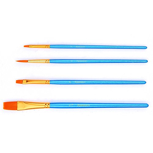 Xpassion 10Pcs Pinsel Starterset für Malen Acryl Kinder - 5