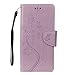 Produktbild Samsung S9 Plus Hülle, Samsung Galaxy S9 Plushüle, Alfort Prämie PU Leder Schutzhülle Lederhülle für Galaxy S9 Plus Tasche Wallet Flip Case Cover mit Karten Steckplatz (Lavendel) + Lanyard