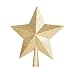 Produktbild Da.Wa 1 Stück Baumspitze Spitze Stern Weihnachtsbaum Stern Baumschmuck Golden 20cm