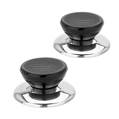 Chytaii 2x Chytaii Poignée de Rechange Bouton Support pour Couvercle de Marmite Casserole en Acier Inoxydable Accessoire de Marmite