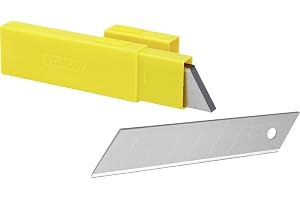 Stanley 0-11-325BT Snap off Knivblad, Svart, 25 mm | Kolkonstruktion, kontinuerlig skärkant med 6 kanter, bladbrytningssystem