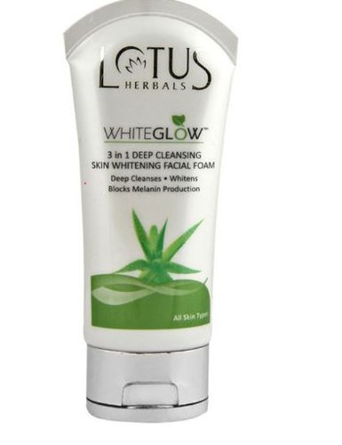 lotus white glow 3 in 1 deep cleansing facial foam