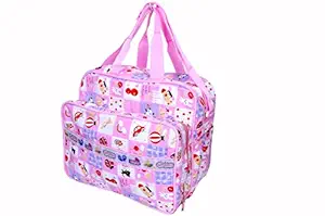 GURU KRIPA BABY PRODUCTS Presents New Born Baby Multipurpose Mother Bag with Holder Diaper Changing Multi Compartment (Pink)