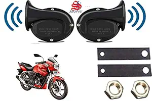 SHOP4U Snail Shape windtone Horn for TVS Apache RTR 160 (Trumpet Sound, 12V)