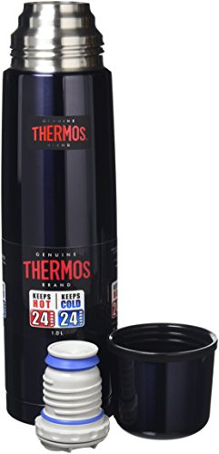 Thermos Edelstahl-Thermosflasche, leicht und kompakt, 1 Liter, Mitternachtsblau - 2