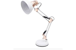 BEL AIR HOME - Lampada da scrivania snodabile Antigona 1xE27, design moderno e funzionale per la tua zona studio o ufficio, disponibile in vari colori (Nero/rame)