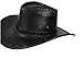 Price comparison product image Leather Cowboy Unisex Hat Wild West Fancy Dress Accessory High Quality 5 Designs (Black Leather)